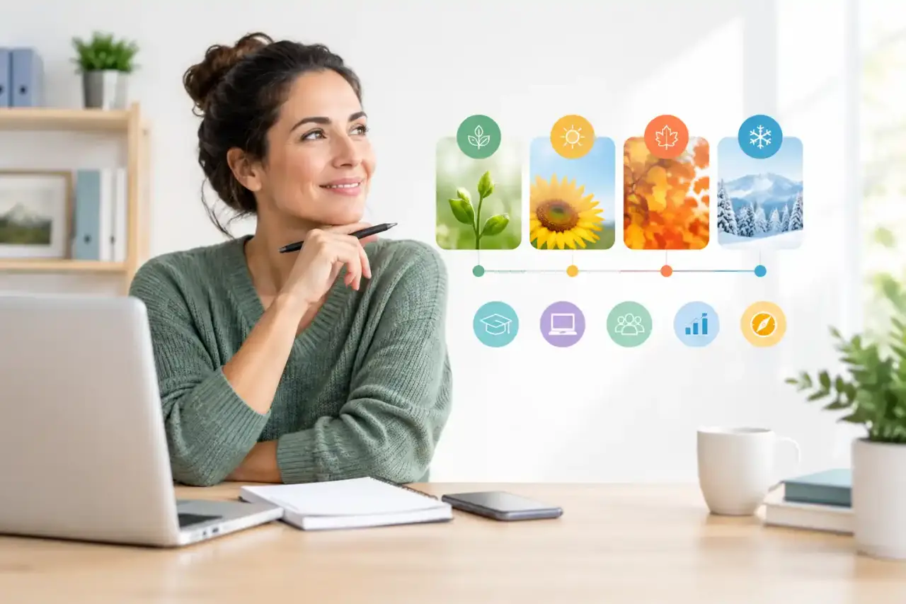 Personne préparant un projet de formation et de reconversion professionnelle