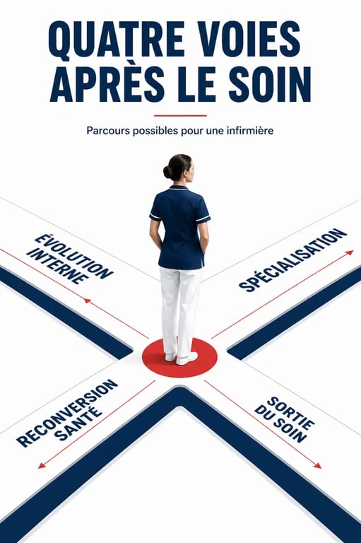 Reconversion professionnelle infirmière : quatre voies possibles selon le niveau de rupture