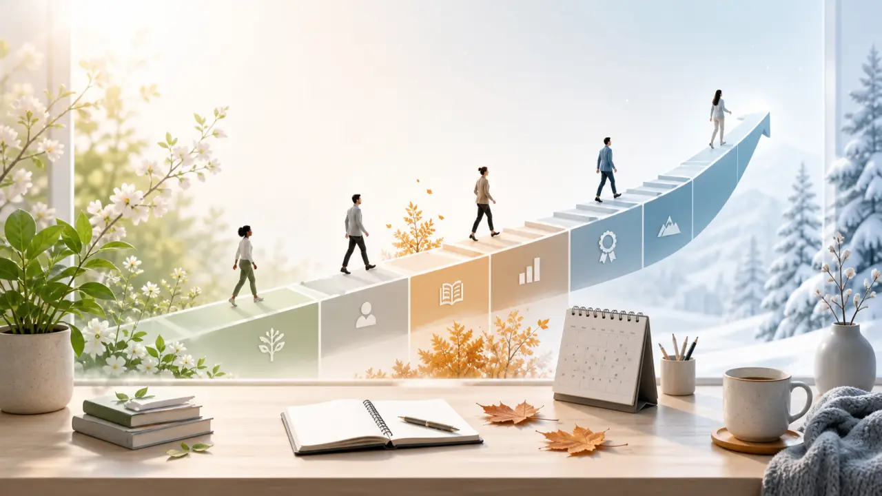 Professionnels en formation et progression de carrière, composition modulaire et épurée
