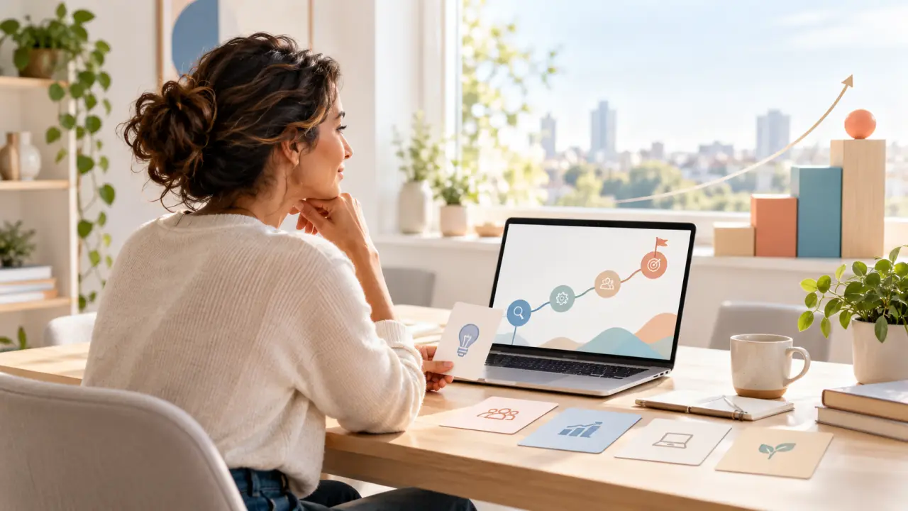 Professionnels préparant un projet de reconversion et une nouvelle trajectoire de carrière