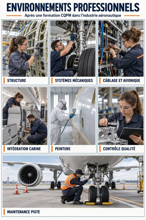 Formation CQPM : principaux métiers accessibles dans l’industrie aéronautique