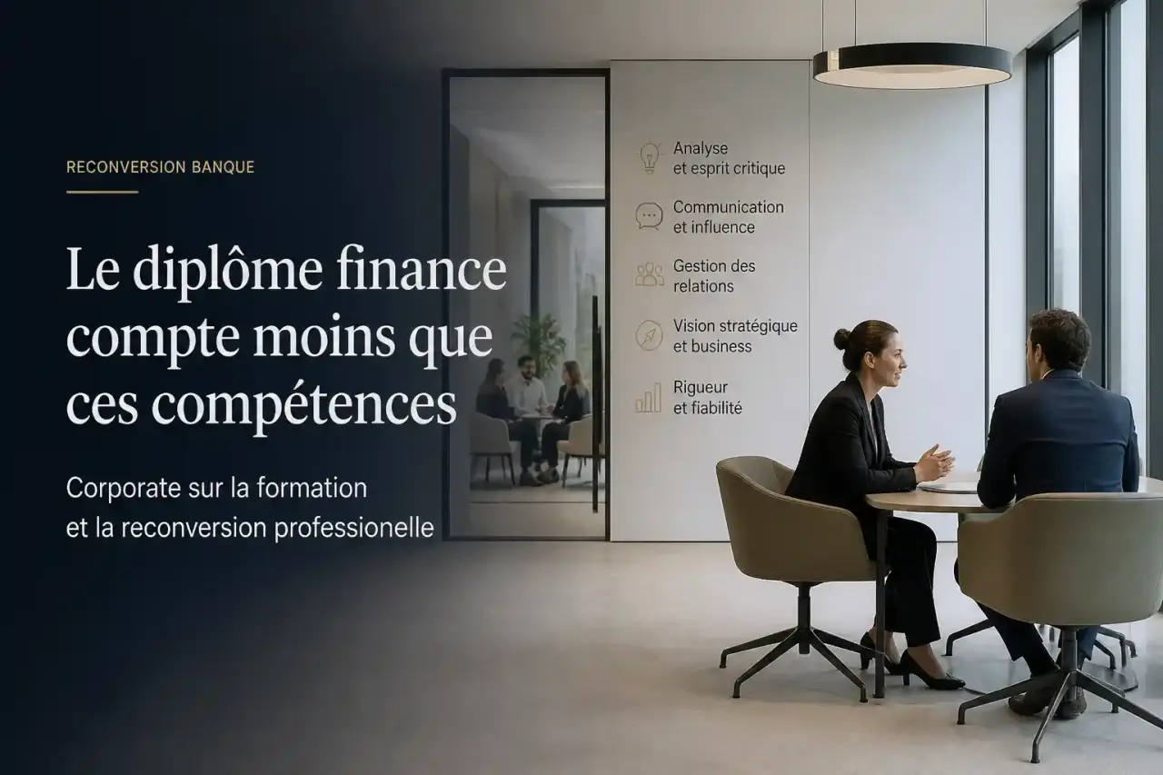 Reconversion banque : le diplôme finance compte moins que ces compétences